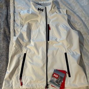 Helly Hansen White Vest with Black Zippers
